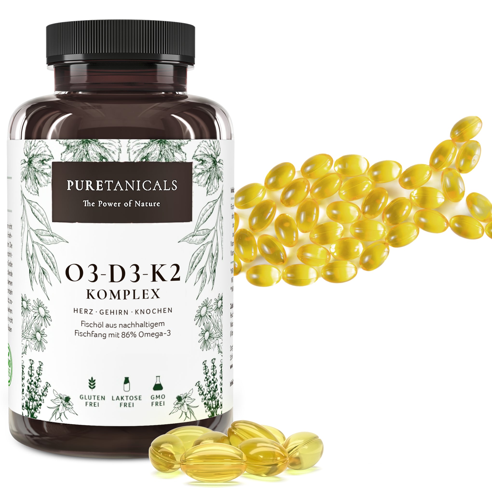 Puretanicals | O3D3K2 | Softgel
