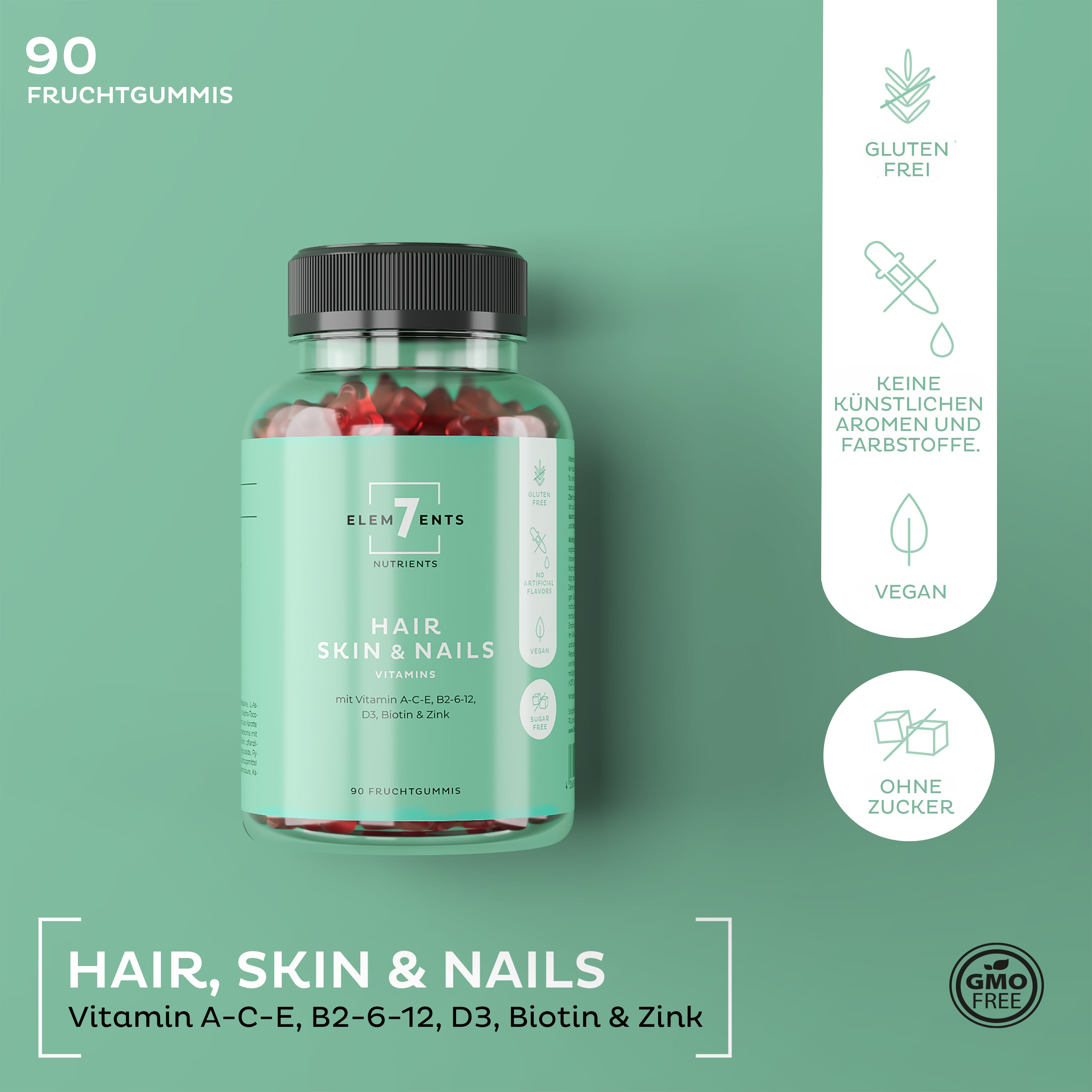 7 Elements | Hair Skin Nail | Soft rubber
